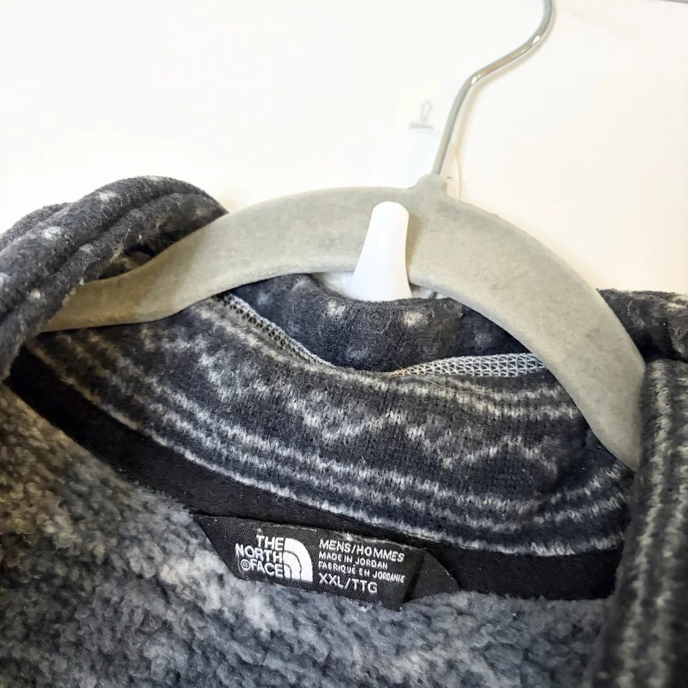 The North Face Pullover Mens XXL Black Fair Isle Aztec 1/4 Zip Tsillan Fleece
